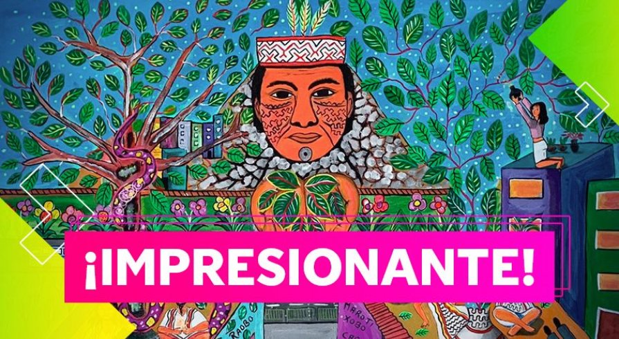Artista amazónico retrata su visión del coronavirus en cuadros